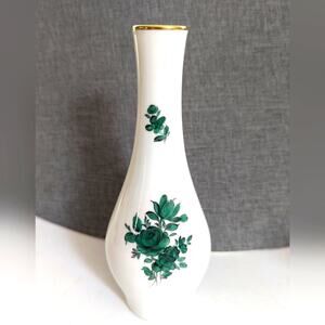 Wien Augarten Austria Maria Theresa Floral Pattern 5098 Ceramic Small Vase 6"